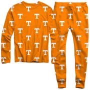  Tennessee Wes And Willy All Over Logo Long Sleeve Tee And Pant Set