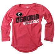  Georgia Wes And Willy Kids High- Lo Burn Out Tee