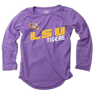 LSU Wes and Willy Kids High-Lo Burn Out Tee