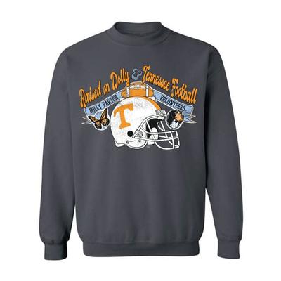 Tennessee LivyLu Dolly and Football Raised Thrifted Sweatshirt