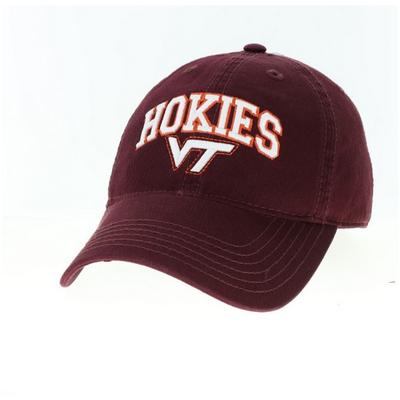 Virginia Tech Legacy YOUTH Arch with Logo Relaxed Twill Hat