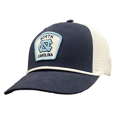 UNC Legacy YOUTH Rope Structured Mid-Pro Hat NVY/WHT_MESH/WHT