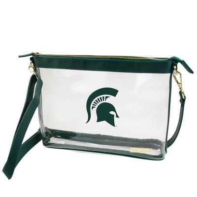 Michigan State Clear Large Crossbody Bag