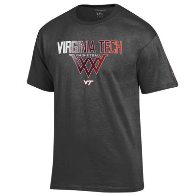 Virginia Tech Champion Wordmark Basketball Net Tee