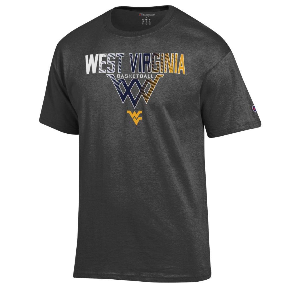 WVU | West Virginia Champion Wordmark Basketball Net Tee | Alumni Hall