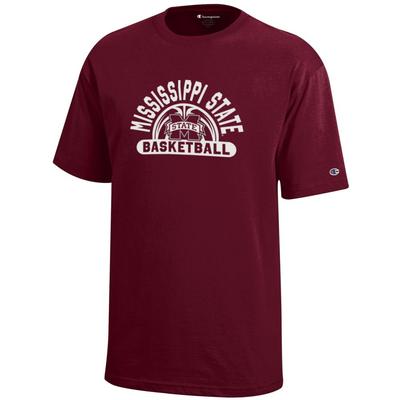 Mississippi State Champion YOUTH Wordmark Arch Basketball Tee