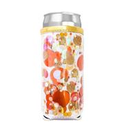  Packed Party Orange Skinny Confetti Can Cooler