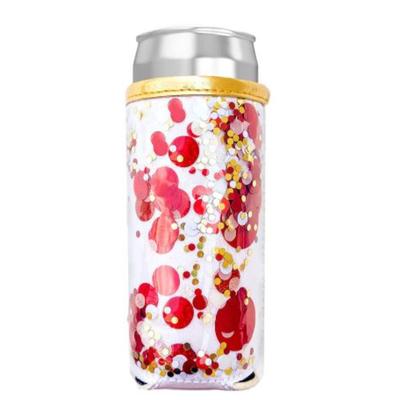Packed Party Red Skinny Confetti Can Cooler