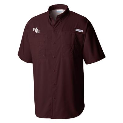 Mississippi State Vault Columbia Tamiami Short Sleeve Woven Shirt