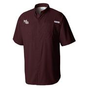  Mississippi State Vault Columbia Tamiami Short Sleeve Woven Shirt
