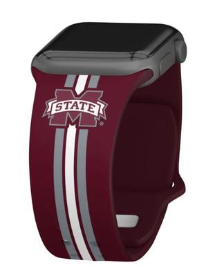 Mississippi State Apple Watch Silicone Stripe Sport Long Band 38mm