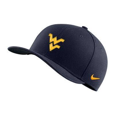 West Virginia Nike Swoosh Raised Logo Flex Fit Hat