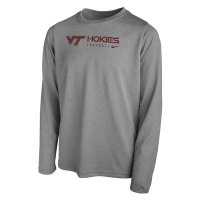 Virginia Tech Nike YOUTH Legend Team Issue Long Sleeve Tee