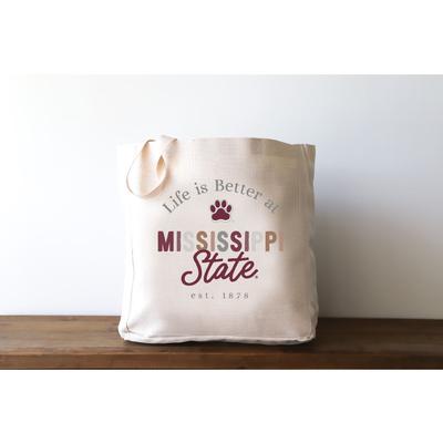 Mississippi State Life is Better Tote