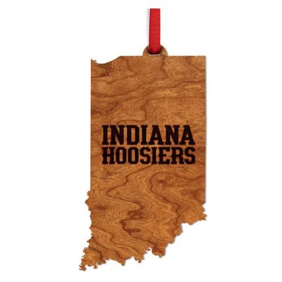 Indiana Hoosiers State Outline Ornament