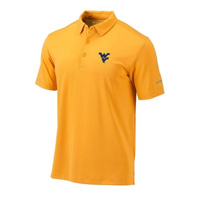 West Virginia Columbia Golf Drive Polo GOLD