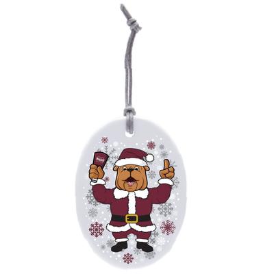 Mississippi State Bully Claus Ceramic Ornament