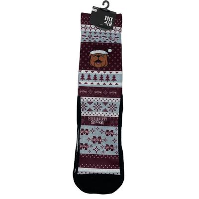 Mississippi State Rock 'Em Bully Sweater Claus Socks