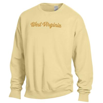 West Virginia 3-D Tonal Embroidered Script Sweatshirt