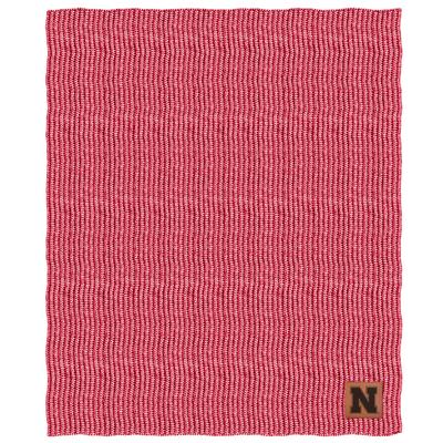 Nebraska Two Tone Sweater Knit Blanket