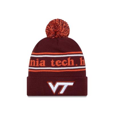 Virginia Tech New Era Marquee Knit Pom Beanie