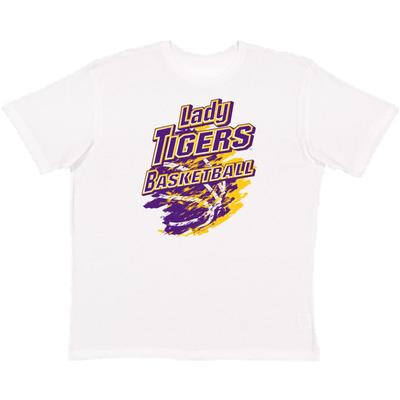 LSU Bayou Apparel Lady Tigers Basketball Splash Tee