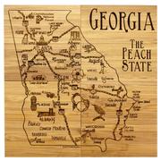  Georgia 4- Piece State Bamboo Coaster Set