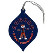  Auburn Aubie Claus Teardrop Ornament