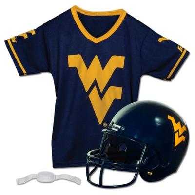 West Virginia Franklin Football Helmet and Jersey 3-Piece Set