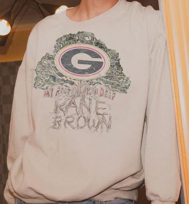 Livy Lu Kane Brown Georgia Roots Crew Sweatshirt