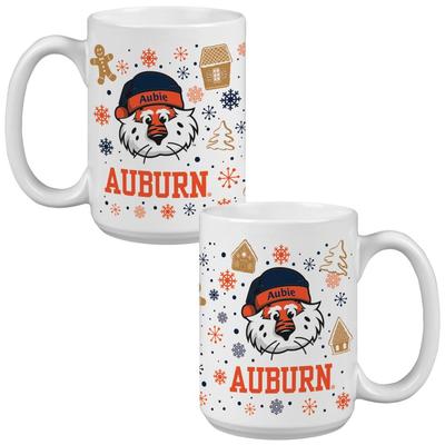 Auburn Aubie Claus 15 Oz Gingerbread House Mug