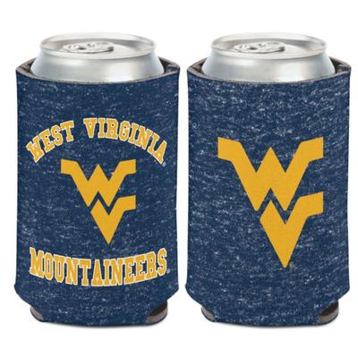 West Virginia 12 Oz Heathered Can Cooler