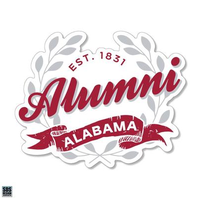 Alabama 3.25 Inch Alumni Leaves Rugged Sticker Decal