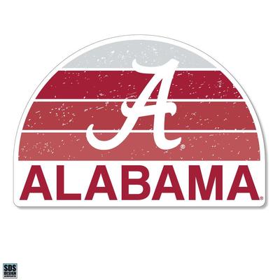 Alabama 3.25 Inch Gradient Half Moon Rugged Sticker Decal