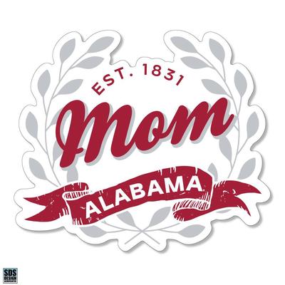 Alabama 3.25 Inch Mom Leaves Rugged Sticker Decal