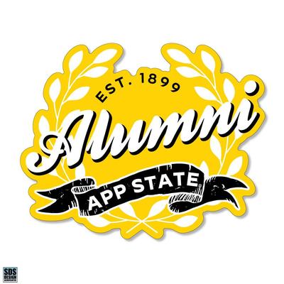 App State 3.25 Inch Alumni Leaves Rugged Sticker Decal
