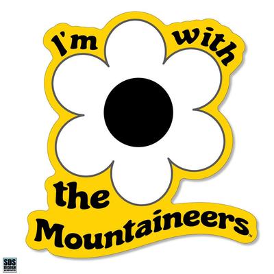 App State 3.25 Inch I'm with Flower Rugged Sticker Decal