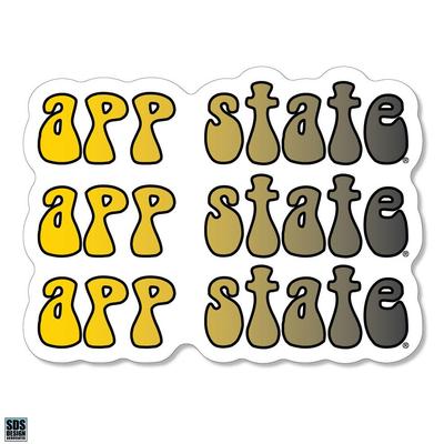 App State 3.25 Inch Retro Fade Rugged Sticker Decal