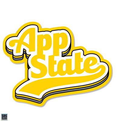 App State 3.25 Inch Retro Stack Rugged Sticker Decal