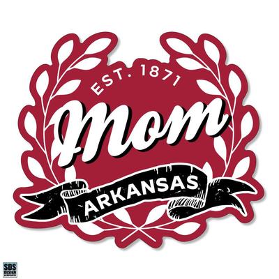 Arkansas 3.25 Inch Mom Leaves Rugged Sticker Decal