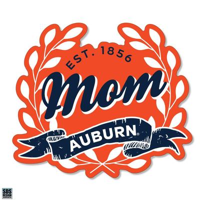 Auburn 3.25 Inch Mom Leaves Rugged Sticker Decal