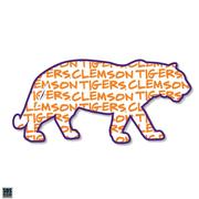  Clemson 3.25 Inch Text Fill Tiger Rugged Sticker Decal