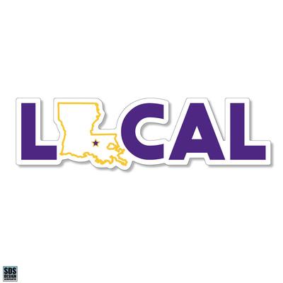 LSU 3.25 Inch Local Rugged Sticker Decal
