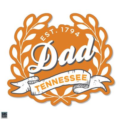 Tennessee 3.25 Inch Dad Leaves Rugged Sticker Decal