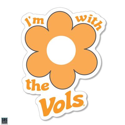 Tennessee 3.25 Inch I'm with Flower Rugged Sticker Decal