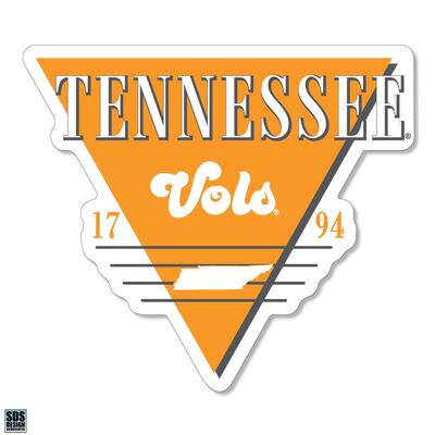 Tennessee 3.25 Inch Retro Triangle Rugged Sticker Decal