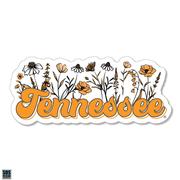  Tennessee 3.25 Inch Wildflowers Script Rugged Sticker Decal