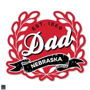  Nebraska 3.25 Inch Dad Leaves Rugged Sticker Decal