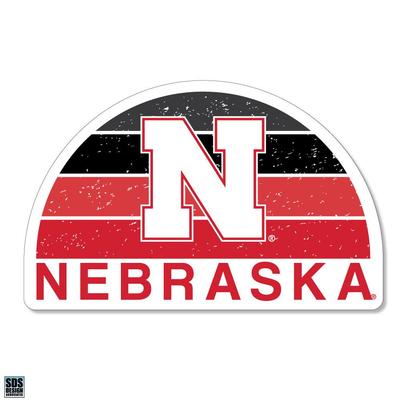 Nebraska 3.25 Inch Gradient Half Moon Rugged Sticker Decal