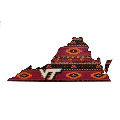 Virginia Tech Aztec State Decal 3
